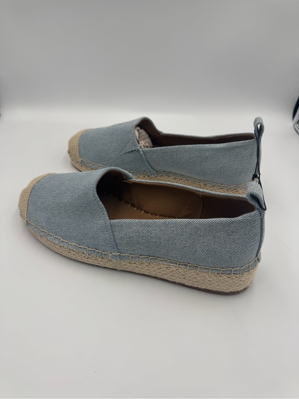 Magellan Outdoors Chambray Espadrille Slip On Flats Women’s Size 9 Blue New